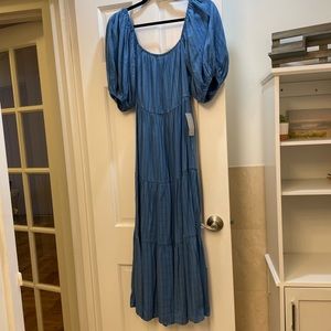 cobalt puff sleeve maxi dress - Nordstrom NSR
